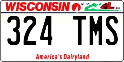 WI license plate 324TMS