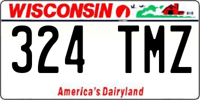 WI license plate 324TMZ