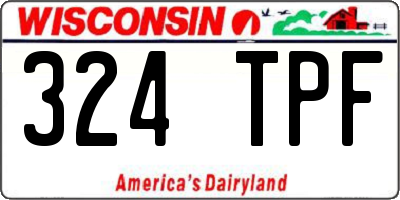 WI license plate 324TPF