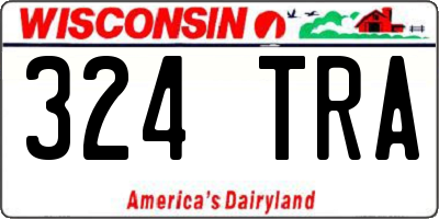 WI license plate 324TRA