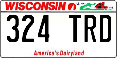 WI license plate 324TRD