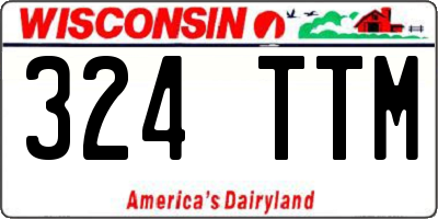 WI license plate 324TTM