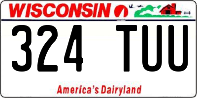 WI license plate 324TUU