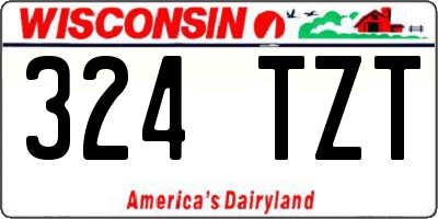 WI license plate 324TZT
