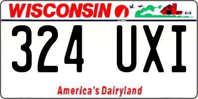WI license plate 324UXI