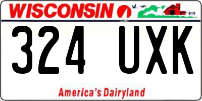 WI license plate 324UXK