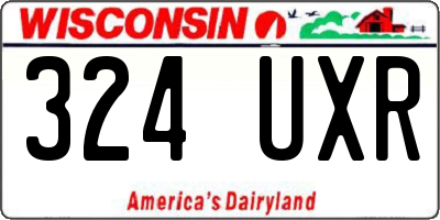 WI license plate 324UXR