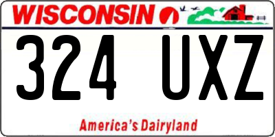 WI license plate 324UXZ