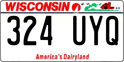 WI license plate 324UYQ