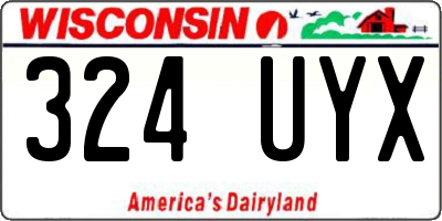 WI license plate 324UYX