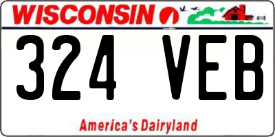 WI license plate 324VEB