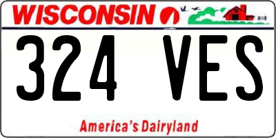 WI license plate 324VES