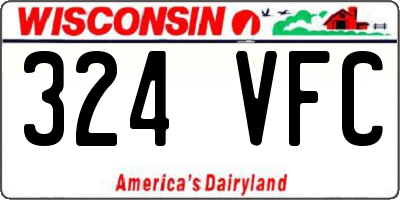 WI license plate 324VFC