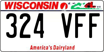 WI license plate 324VFF