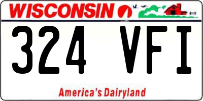 WI license plate 324VFI