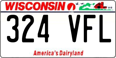 WI license plate 324VFL