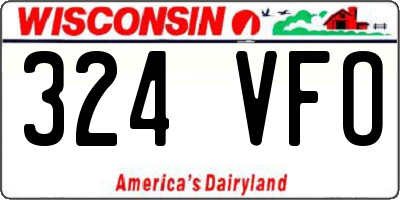 WI license plate 324VFO