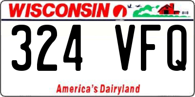 WI license plate 324VFQ