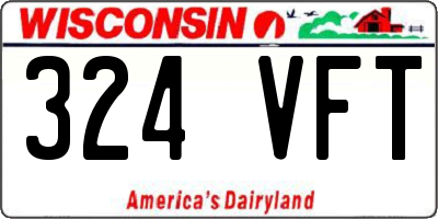WI license plate 324VFT