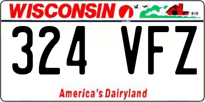 WI license plate 324VFZ