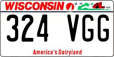 WI license plate 324VGG