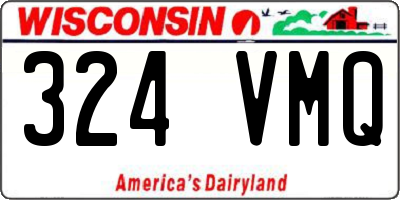 WI license plate 324VMQ