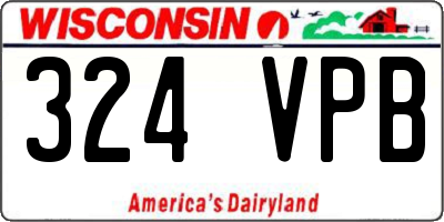 WI license plate 324VPB