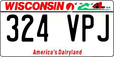 WI license plate 324VPJ