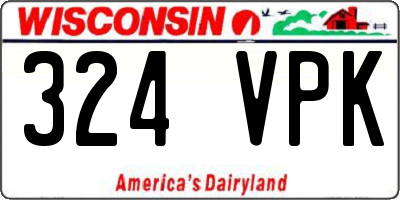 WI license plate 324VPK