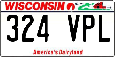 WI license plate 324VPL