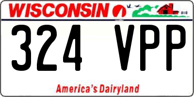 WI license plate 324VPP