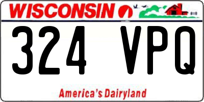 WI license plate 324VPQ