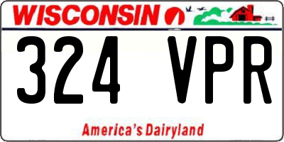 WI license plate 324VPR