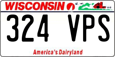 WI license plate 324VPS