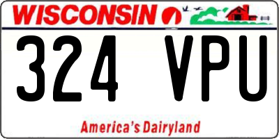 WI license plate 324VPU