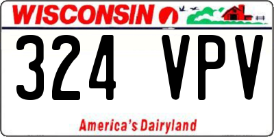 WI license plate 324VPV
