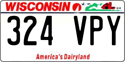 WI license plate 324VPY