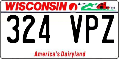 WI license plate 324VPZ