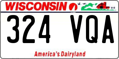 WI license plate 324VQA