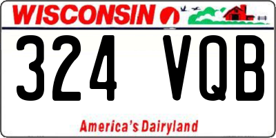 WI license plate 324VQB