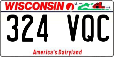 WI license plate 324VQC