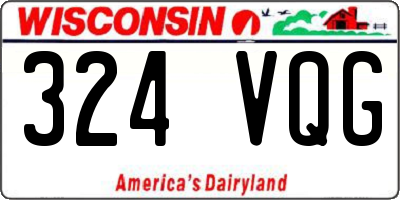 WI license plate 324VQG