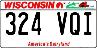 WI license plate 324VQI