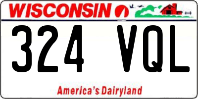 WI license plate 324VQL