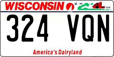 WI license plate 324VQN