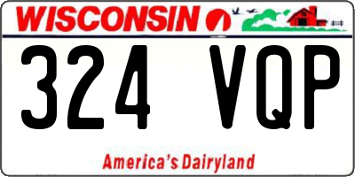 WI license plate 324VQP