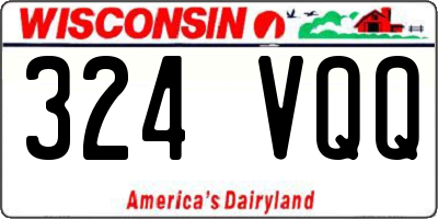 WI license plate 324VQQ