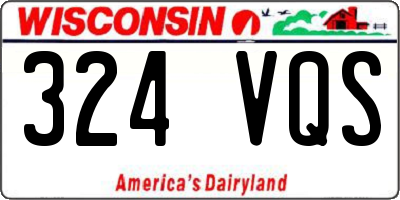 WI license plate 324VQS