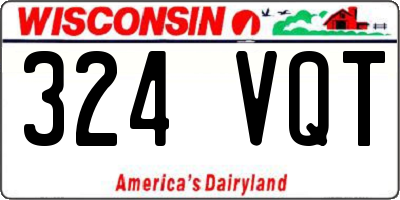 WI license plate 324VQT