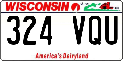 WI license plate 324VQU